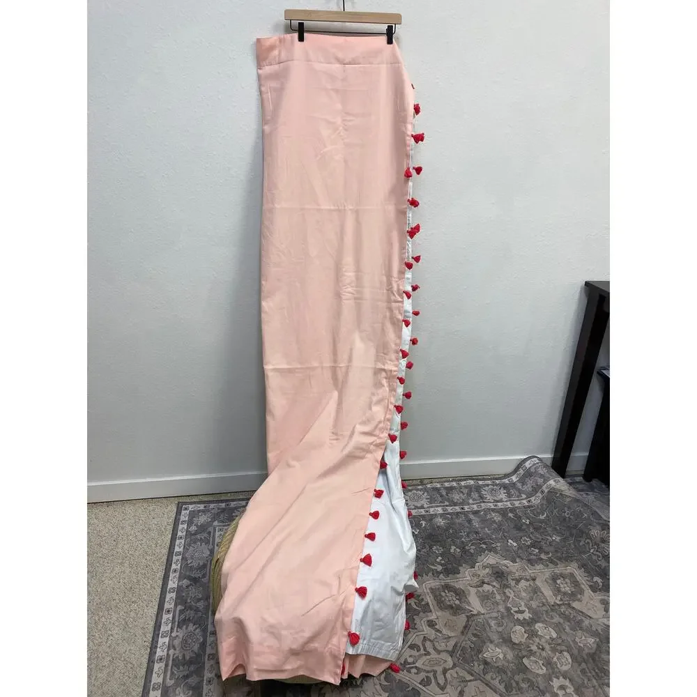 Pillowfort Curtains Pair Ballet Pink With PinkTassels 82” x 41” Light Blocking